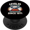 Level 55 Unlocked Awesome Since 1971 Livello 55 sbloccato fantastico dal 1971 PopSockets PopGrip Adesivo
