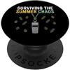 Summer Camp Staff Coordinator Sopravvivere al consigliere del campo del caos estivo PopSockets PopGrip Adesivo