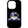 Virtual Penguin Gaming Art Designs Custodia per iPhone 14 Pro Cool Cartoon Penguin VR Gamer Rilassante Design