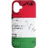 YO! Custodia per iPhone 16 Plus Vintage Bandiera Italiana Fan Italia Bandiera Italia Retro