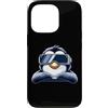 Virtual Penguin Gaming Art Designs Custodia per iPhone 13 Pro Cool Cartoon Penguin VR Gamer Rilassante Design