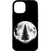 Nature Lover Outdoor Forest Wildlife Tre Custodia per iPhone 15 Luna Foresta Natura Amante All'aperto Wildlife Alberi Paesaggio
