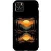 Nature Lover Outdoor Forest Wildlife Tre Custodia per iPhone 11 Pro Max Tramonto Riflessione Foresta Natura Outdoor Wildlife Scene