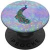 Sunset Vibe Co. Illustrazione grafica artistica dell'uccello del pavone variopinto PopSockets PopGrip Adesivo
