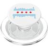 Chicago Gift Men Women Kids Family Boys Chicago, bandiera, orizzonte, chi, città, ventoso, città PopSockets PopGrip per MagSafe