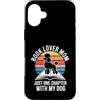 Poodle Book Lover Mom Reading Dog Custodia per iPhone 16 Plus Book Lover Mom Solo un altro capitolo con il mio cane