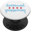 Chicago Gift Men Women Kids Family Boys Chicago, bandiera, orizzonte, chi, città, ventoso, città PopSockets PopGrip Adesivo