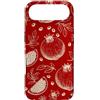 Botanical Pomegranate Berry Fruit Line A Custodia per iPhone Air Melograno Vintage Frutta Modello Botanico Disegnato A Mano