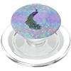 Sunset Vibe Co. Illustrazione grafica artistica dell'uccello del pavone variopinto PopSockets PopGrip per MagSafe
