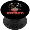 Ramen Anime Noodle Boba Gaming Co Gatto Mangiare Ramen Carino Noodle Amante Kawaii PopSockets PopGrip Adesivo