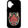 TOKYO WAVES Oni Mask Designs Custodia per iPhone 16 Hannya Oni Mask Devil Yokai - Maschera giapponese con tatuaggio demone