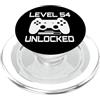 54th Birthday Men Uncle Present Level 54 Livello 54 Sbloccato 54 ° compleanno 54 Anni Video Gamer Men PopSockets PopGrip per MagSafe