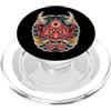TOKYO WAVES Oni Mask Designs Yokai Oni Maschera Diavolo Giapponese Demone Tattoo Oni Mask PopSockets PopGrip per MagSafe