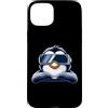 Virtual Penguin Gaming Art Designs Custodia per iPhone 15 Plus Cool Cartoon Penguin VR Gamer Rilassante Design