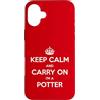 Funny Potter Tees & Gifts Custodia per iPhone 16 Plus Keep Calm and Carry On I'm a Potter - Divertente