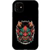 Hannya Oni Mask Aesthetic By TW Custodia per iPhone 11 Maschera giapponese del diavolo Yokai del diavolo Hannya Giappone Oni
