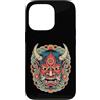 Japanese Aesthetic by Tokyo Waves Custodia per iPhone 13 Pro Hannya Oni Mask Devil Yokai - Maschera giapponese con tatuaggio demone