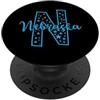 US States United States USA Country Amer Nebraska Lettera N USA America PopSockets PopGrip Adesivo