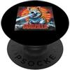 Corgi Puppy Lover PS Divertente retrò giapponese Dogzilla Corgi amante dei cani PopSockets PopGrip Adesivo