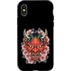 Hannya Oni Mask Aesthetic By TW Custodia per iPhone X/XS Hannya Oni Mask Devil Yokai - Maschera giapponese con tatuaggio demone