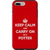 Funny Potter Tees & Gifts Custodia per iPhone 7 Plus/8 Plus Keep Calm and Carry On I'm a Potter - Divertente