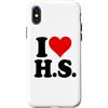 I HEART LOVE HS Custodia per iPhone X/XS AMO UN CUORE, LUI È