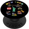 Camicie e regali con i simboli della cit New York City New York Taxi Statua della Libertà Cab Apple PopSockets PopGrip Adesivo