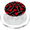 gossip rag Carino cuore rosso forma lecca-lecca caramelle San Valentino kawaii PopSockets PopGrip per MagSafe
