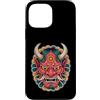 TOKYO WAVES Oni Mask Designs Custodia per iPhone 13 Pro Max Hannya Oni Mask Devil Yokai - Maschera giapponese con tatuaggio demone