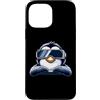Virtual Penguin Gaming Art Designs Custodia per iPhone 13 Pro Max Cool Cartoon Penguin VR Gamer Rilassante Design
