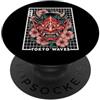 Japanese Aesthetic by Tokyo Waves Maschera giapponese del diavolo Hannya giapponese Oni Grid Yokai Oni PopSockets PopGrip Adesivo
