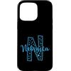 US States United States USA Country Amer Custodia per iPhone 15 Pro Max Nebraska Lettera N USA America