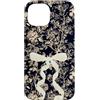Watercolor Hearts Hugz Custodia per iPhone 15 Chinoiserie Fiocco gotico scuro romantico nero floreale