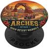 Desert Marvels Art Designs Arches Parco Nazionale Utah Tramonto Roccia Rossa Paesaggio PopSockets PopGrip Adesivo
