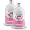 LADY PRESTERIL Presteril Lady Detergente Intimo Protettivo - Con Acido Ialuronico, Opuntia, Foglie di Olivo, Cranberry e D-Mannosio, Azione Lenitiva contro Fastidi e Bruciori, 250 ml x 2