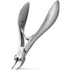 FERYES Tagliaunghie per Unghie Spesse, Funghi o Unghie Incarnite - Heavy Duty 4R13 in Acciaio inox -Tronchesino per Unghia Ingrossate per Uomini,Donne, Anziani, Adulti,FL-N200, Argento
