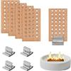 PATIKIL 5 Set Stoppini in Legno 0.8x1.4 Pollici per Candele, Fori Rotondi Stoppini Naturali Cavi con Supporti Metallici, Kit Forniture per Fare Candele Fai da Te per Artigianato
