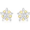 Carissima Orecchini a lobo stella con zirconi da donna in oro giallo 9 ct