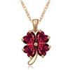 Crystalline Azuria Donne 18ct Placcato Oro Cristalli di Zirconi Trifoglio Fortunato Collana con Ciondolo Gioielleria per Donne e Bambina
