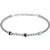 Clondo Bracciale Uomo Donna Lazio in Acciaio - Collezione Ufficiale Calcio - Accessorio Elegante e Sportivo con Logo - Idea Regalo per Tifosi - Vari Modelli Disponibili (Chain Logo Lazio Minimal)