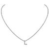 Suplight Collana donna con lettera L collana iniziale L ciondolo lettera L con catenina acciaio inossidabile 45 cm con confezione regalo