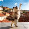 Augshy Rete di protezione per gatti da balcone, 3 x 5 m, rete trasparente per gatti e uccelli, facile da montare senza forare