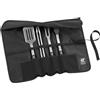 Zwilling BBQ+ Set di utensili per grill, 5 pezzi, spatola, pinze, forchetta per carne, spazzola e custodia. Struttura in acciaio inossidabile resistente alla ruggine. Manici lunghi ergonomici.