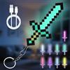Kayuneed 9 colori diamante spada portachiavi verde, miner game spada diamante portachiavi luce portachiavi artigianale LED ciondolo portatile mini lampada USB ricaricabile per regali bambini, camera e