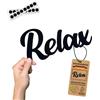 DKWRK3D Targa Relax - Scritta Chill - Decorazione da parete - Decorazione per soggiorno in plastica (M'