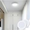 Aigostar Lampada da Soffitto LED Bagno, 6W Equivalente a 51W, Plafoniera LED Soffitto 620LM 6500K Luce bianca fredda, Plafoniera dritta led per Soggiorno Sala da Pranzo, Ø12.3cm, 2 Confezioni
