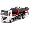 SIKU 2715, Camion con motoscafo, 1:50, Metallo/Plastica, Argento/Nero, Motoscafo giocattolo galleggiante