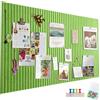 LUPATDY Grande Bacheca in Feltro Autoadesiva, 60 x 40 cm, Pannello in Feltro Verde Frutta, Striscia Verticale, Bacheca Decorativa in Feltro, Foto Tavolo Pieghevole, Tavole Memo, Tavole Memoria, Bacheca per