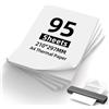 OSDUE Carta termica A4,95 fogli Carta termica A4 per Stampante,210x297mm per Stampante Termicas Portatile, Cartas A4 Stampantes Portatile senza BPA,Resistente a Olio Umidità,per documenti, pagine Web