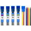 JOMPENS 5Boxes 5.6mm Frizione Matita Mine 2B 4B 6B 8B Ricariche Colorate per Matita Meccanica Artisti Disegno Pittura Fornitura